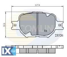 ΣΕΤ ΔΙΣΚΟΦΡΕΝΑ ΕΜΠΡ. TOYOTA  CBP0896 0446513030 0446520500 0446520540 0446520570 044652B010 044652B030 044652B040 0446530330 04465YZZDF 446513030 446520500 446520570