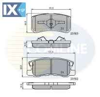 ΣΕΤ ΔΙΣΚΟΦΡΕΝΑ ΟΠΙΣΘ. MITSUBISHI  CBP0905 4605A265 4605A447 4605A448 4605A487 4605A502 MN102628 MR485638 MR510544 MZ690183 MZ690346 425390 425391 425448 1606294580 425390 425391 425448 K68028671AA 068
