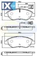 ΣΕΤ ΔΙΣΚΟΦΡΕΝΑ ΕΜΠΡ. FIAT  CBP11222 77362093 77362196 77364589 77365188 777365808 9949279 77362196 77365188 77362196