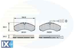 ΣΕΤ ΔΙΣΚΟΦΡΕΝΑ ΟΠΙΣΘ.  NISSAN-IVECO  CBP16031 D4060MB40A 2995633 2995693 42535791