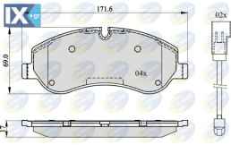 ΣΕΤ ΔΙΣΚΟΦΡΕΝΑ ΕΜΠΡ. FORD  CBP22142 1763915 1842632 2162266 2221820 2361234 BK212K021AA JK212K021GA