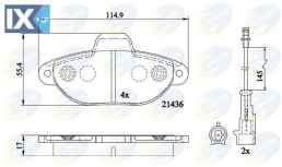 ΣΕΤ ΔΙΣΚΟΦΡΕΝΑ ΕΜΠΡ. FIAT -  FORD  CBP22200 1731172 1778385 BS512K021A BS512K021BA ME9S5J2K021BB