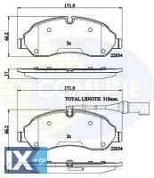 ΣΕΤ ΔΙΣΚΟΦΡΕΝΑ ΕΜΠΡ. FORD  CBP22214 1824121 1829400 1840479 1916326 2005987 2006028 2391870 BK312K021AA BK312K021AB BK312K021AC CK4Z2001A