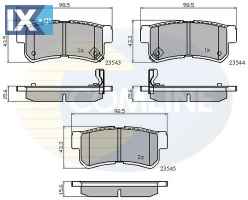 ΣΕΤ ΔΙΣΚΟΦΡΕΝΑ ΟΠΙΣΘ. SSANGYONG-HYUNDAI  CBP31126 4841321A10 4841321B10 5830226A00 5830226A30 583022EA30 5830238A10 5830238A30 5830239A40 583023AA20 583023CA10