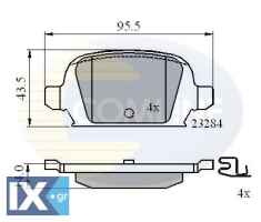 ΣΕΤ ΔΙΣΚΟΦΡΕΝΑ ΟΠΙΣΘ. OPEL  CBP31135 09200132 1605965 1605994 93178789 1605965 1605994 9200132 93178789