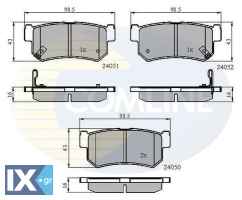 ΣΕΤ ΔΙΣΚΟΦΡΕΝΑ ΟΠΙΣΘ. SSANGYONG  CBP31192 4841308000 4841308050 4841308051 48413090A0 48413090A1 4841305100 4841308050 48413090A0 48413090A1