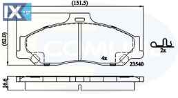 ΣΕΤ ΔΙΣΚΟΦΡΕΝΑ ΕΜΠΡ. MAZDA-FORD  CBP31245 UHY13323ZB UHY13328ZA UHY13329Z UJY63328Z UHY13323ZA UHY1333ZA UJY63323Z UJY6333Z 3894956 4119192 4420000 4420002 4509526 4509599