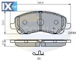ΣΕΤ ΔΙΣΚΟΦΡΕΝΑ ΕΜΠΡ. MITSUBISHI  CBP31256 4605A261 4605A486 4605A491 4605A557 4605A795 MN102618 MR527674 MR527675 MR569403 MR727674 MZ690348 1607690380 1607690480 1607690380 1607690480 05191217AA 0519