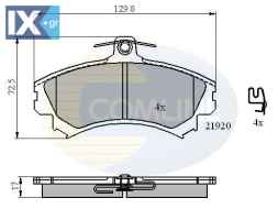 ΣΕΤ ΔΙΣΚΟΦΡΕΝΑ ΕΜΠΡ. SMART  CBP31304 4605A734 MR977117 4544200920 4544201920 A4544200920 A4544201920