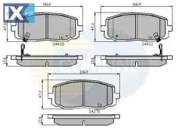 ΣΕΤ ΔΙΣΚΟΦΡΕΝΑ ΕΜΠΡ. HYUNDAI-KIA  CBP31319 5810107A10 581010XA01 581010XA10 5810107A00 5810107A10 5810107A20