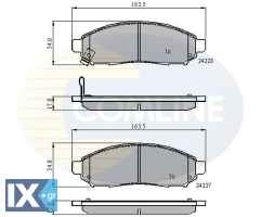 ΣΕΤ ΔΙΣΚΟΦΡΕΝΑ ΕΜΠΡ. NISSAN  CBP31520 41060EA025 41060EB326 41060ZP00B 41060ZP025 AY040NS130 AY040NS137 AY040NS156 AY040NS163 D1060JR70A D1060ZP00C DA060EB326 5521050Z00 5521050Z10 5521082Z00 5521082Z