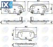 ΣΕΤ ΔΙΣΚΟΦΡΕΝΑ ΟΠΙΣΘ. FIAT  CBP31559 68088919AA 77366388 77367514 68088919AA