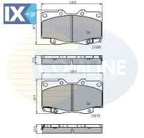 ΣΕΤ ΔΙΣΚΟΦΡΕΝΑ ΕΜΠΡ. TOYOTA  CBP31574 0446504030 0446504050 0446504060 044650J140 044650K020 044650K060 044650K070 044650K140 044650K220 04465YZZDV 04465YZZQ5