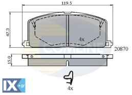 ΣΕΤ ΔΙΣΚΟΦΡΕΝΑ ΕΜΠΡ. TOYOTA  CBP3163 0049112281 0446510040 0446512010 0446512020 0446512040 0446512090 0446512220 0446512490 0446512600 0446516010 0446516031 0446516040 0446516070 0446516120 044651702