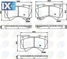 ΣΕΤ ΔΙΣΚΟΦΡΕΝΑ ΕΜΠΡ. TOYOTA  CBP31661 044650C020 0446560280 0446560300