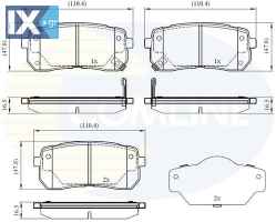 ΣΕΤ ΔΙΣΚΟΦΡΕΝΑ ΟΠΙΣΘ. KIA  CBP31675 583023JA00 583024DE00 583024HA50 583024DE00