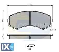 ΣΕΤ ΔΙΣΚΟΦΡΕΝΑ ΕΜΠΡ. MAZDA-MITSUBISHI  CBP3172 4605A041 4605A471 MN116445 MN116446 MR407422 MR510539 MR510619 MR527868 MR569592 MZ690177 MZ690340 MZ690347 MZ690347C SHY63323Z 4605A01 S4Y9338Z S4Y9338Z
