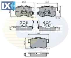 ΣΕΤ ΔΙΣΚΟΦΡΕΝΑ ΟΠΙΣΘ. HONDA  CBP31736 43022SXS000 06430S9A000 06430S9A010 06430S9AE00 06430SJFE00 43022S9A000 43022S9A010 43022S9AE00 43022SXS000 43022TL0G50 43022TL0G51 43022TL0G52 43022TP6A00
