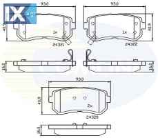 ΣΕΤ ΔΙΣΚΟΦΡΕΝΑ ΟΠΙΣΘ. HYUNDAI-KIA  CBP32016 583021GA00 583021JA30 583021KA30 583022SA30 583022YA30 583021GA00 583021HA00 583021XA30