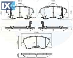 ΣΕΤ ΔΙΣΚΟΦΡΕΝΑ ΕΜΠΡ. HYUNDAI - KIA  CBP32040 581011RA00 581011RA05 581011RA10 581014LA00 58101C8A00 58101C8A10 58101C8A50 58101C8A60 581011RA00 581011RA01 581011RA05 581011WA05 581011WA35 581014LA00 5
