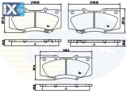 ΣΕΤ ΔΙΣΚΟΦΡΕΝΑ ΕΜΠΡ. TOYOTA  CBP32137 044650K240 044650K260 044650K320 044650K340 04465YZZEF