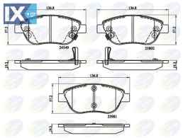 ΣΕΤ ΔΙΣΚΟΦΡΕΝΑ ΕΜΠΡ. FIAT  CBP32141 1605354 1605227 93169175 93189816 77366481 77366534