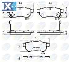 ΣΕΤ ΔΙΣΚΟΦΡΕΝΑ ΟΠΙΣΘ. HONDA  CBP32146 06430SAAE50 43022S04E00 43022S04E01 43022S04E03 43022SAAE51 43022SO4E01 43022SO4E03 43022SR3G00 43022SR3G01 43022TARG00 43022TF0305 43022TF0G00 43022TF0G01 43022T
