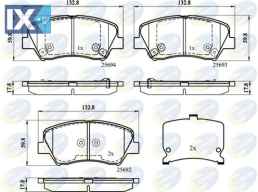 ΣΕΤ ΔΙΣΚΟΦΡΕΝΑ ΕΜΠΡ. HYUNDAI-KIA  CBP32152 581012VA50 581013VA70 581013XA00 581014ZA00 58101A6A00 58101A6A01 58101A6A02 58101A7A00 581011UA00 58101A4A11 58101A6A00 58101A6A01 58101A6A02 58101A7A00 581