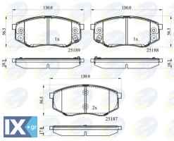 ΣΕΤ ΔΙΣΚΟΦΡΕΝΑ ΕΜΠΡ. HYUNDAI  CBP32194 581011KA00 581012SA00 581013SA25 58101D4A00 58101B2A10 58101B2A70 58101B3A00 58101D4A00