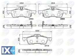 ΣΕΤ ΔΙΣΚΟΦΡΕΝΑ ΟΠΙΣΘ. NISSAN-HONDA  CBP32204 43022TV0E00 43022TV0E01