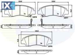 ΣΕΤ ΔΙΣΚΟΦΡΕΝΑ ΕΜΠΡ.HYUNDAI  CBP32230 58101B9A30 58101B9A70
