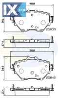 ΣΕΤ ΔΙΣΚΟΦΡΕΝΑ ΟΠΙΣΘ. CITROEN-PEUGEOT  CBP32234 1609000680 95525378 SU001A8499 SU001B3838 1609000680 95525378 1609000680 1612911480 1636413980 1678167980 1609000680 1636413980