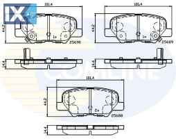 ΣΕΤ ΔΙΣΚΟΦΡΕΝΑ ΟΠΙΣΘ. CITROEN  CBP32238 4605A802 4605A998 4605B070 4605B071 4605B384 GHY92648Z GHY9268Z GHY9268ZA 1609899680 1609899680
