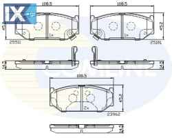 ΣΕΤ ΔΙΣΚΟΦΡΕΝΑ ΕΜΠΡ. SUZUKI  CBP32245 5581071L02