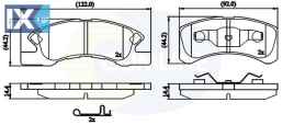 ΣΕΤ ΔΙΣΚΟΦΡΕΝΑ ΕΜΠΡ. MITSUBISHI  CBP32249 4605B005 4605B006 4605B281 04465B2030 04465B2030000 04465B2040 04465B2040000 0449197203000 0449197214 0449197214000