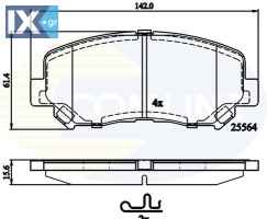 ΣΕΤ ΔΙΣΚΟΦΡΕΝΑ ΕΜΠΡ. MAZDA  CBP32252 K0Y13323Z K0Y13328Z K0Y13328ZA K0Y1333Z K0Y1338Z K0Y1338ZA KDY93328Z KDY9338Z