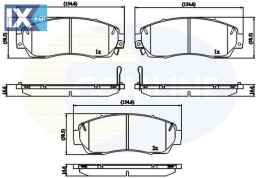 ΣΕΤ ΔΙΣΚΟΦΡΕΝΑ ΕΜΠΡ. HONDA  CBP32273 45022SHJ405 45022SHJ415 45022SHJA50 45022STKA00 45022SHJA00 45022T0AA00 45022T0AA01 45022T1GG00 45022T1GG01 45022TK8A00 45022TK8A01 45022TP6A60