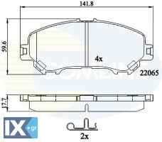 ΣΕΤ ΔΙΣΚΟΦΡΕΝΑ ΕΜΠΡ. NISSAN - RENAULT  CBP32278 410604EA0A D10604BA0A D10604CA0A D10604EA0A 410601596R 410604EA0A