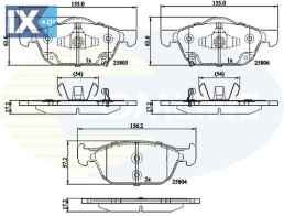 ΣΕΤ ΔΙΣΚΟΦΡΕΝΑ ΕΜΠΡ.HONDA  CBP32284 45022TV0E00 45022TV0E01 45022TV0E02 45022TV2E00 45022TV2E01 45022TV2E02