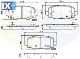ΣΕΤ ΔΙΣΚΟΦΡΕΝΑ ΟΠΙΣΘ. FIAT - JEEP  CBP32303 68225301AA 77367145 77367417 68225301AA 68263132AA 77367417
