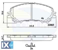 ΣΕΤ ΔΙΣΚΟΦΡΕΝΑ ΕΜΠΡ.NISSAN  CBP32304 D10604CA0A 410601596R