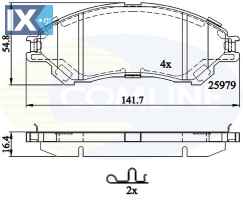 ΣΕΤ ΔΙΣΚΟΦΡΕΝΑ ΕΜΠΡ. SUZUKI  CBP32314 55200D66Y0 5581061M00 5581061M01 5581061M01000 5581061M50 5581061M50000