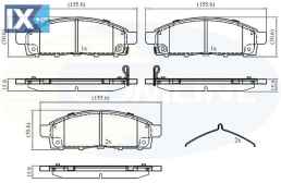 ΣΕΤ ΔΙΣΚΟΦΡΕΝΑ ΕΜΠΡ. MITSUBISHI  CBP32378 4605A623 4605B158 4605B233 6000611054