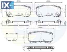 ΣΕΤ ΔΙΣΚΟΦΡΕΝΑ ΟΠΙΣΘ. HYUNDAI - KIA  CBP32530 58302D7A00 58302B2A50 58302D7A00