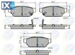 ΣΕΤ ΔΙΣΚΟΦΡΕΝΑ ΟΠΙΣΘ. MITSUBISHI  CBP3405 MB928314 MR205377 MR389565 MR389569 MZ690343 X3516003