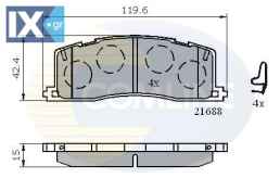 ΣΕΤ ΔΙΣΚΟΦΡΕΝΑ ΟΠΙΣΘ. TOYOTA  CBP3443 0446628010 0446628011 0446628020 04466YZZC7 0449228020 0449528020 0449528022 446628010 446628011 446628020 446628090