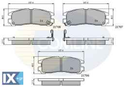 ΣΕΤ ΔΙΣΚΟΦΡΕΝΑ ΟΠΙΣΘ. MITSUBISHI  CBP3468 MR129433 4605A237 MB407659 MB534653 MB699056 MB857335 MB857336 MB858380 MB950350 MN102624 MR129433 MR129438 MR129537 MR205144 MR389576 MR389577 MR389578 MR389