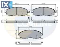 ΣΕΤ ΔΙΣΚΟΦΡΕΝΑ ΕΜΠΡ. HYUNDAI  CBP3481 581014AA00 581014AA10 581014AA60 581014AA61 581014AA80 581014FA00