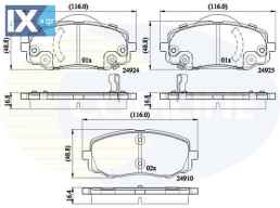 ΣΕΤ ΔΙΣΚΟΦΡΕΝΑ ΕΜΠΡ. HYUNDAI  CBP36008 581011JA60 581011JA60