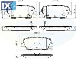 ΣΕΤ ΔΙΣΚΟΦΡΕΝΑ ΟΠΙΣΘ. HYUNDAI-KIA  CBP36009 583022JA00 583022MA00 583022MA90 583022PA70 583022WA00 583022WA70 583022WA90 583023MA00 583023MA01 583023NA00 583023NA90 583023NA91 583024DU02 582022PA70 58